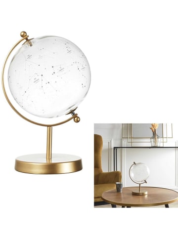 The Concept Factory Decoratieve wereldbol goudkleurig - (H)24 x Ø 16 cm