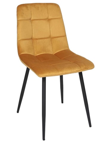 Rétro Chic Eetkamerstoel "Mateo" geel - (B)45 x (H)88 x (D)52 cm