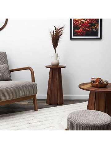 THE HOME DECO FACTORY Beistelltisch in Braun - (H)55 x Ø 30 cm