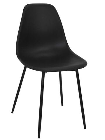 Rétro Chic Eetkamerstoel "Gustav" zwart - (B)50,7 x (H)84,8 x (D)45,5 cm