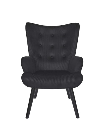Rétro Chic Fauteuils "Giulia" zwart - (B)68 x (H)96 x (D)75 cm
