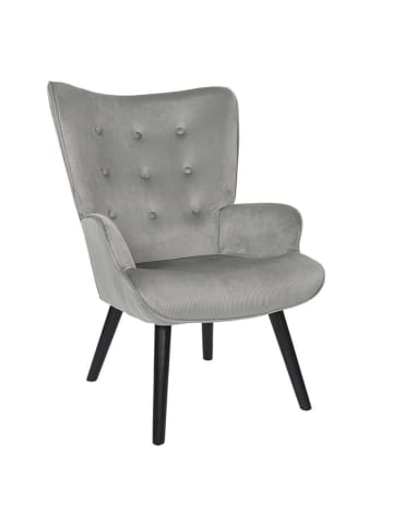 Rétro Chic Sessel ''Giulia''  in Grau - (B)68 x (H)96 x (T)75 cm