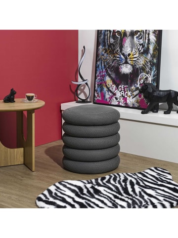 Rétro Chic Poef "Atome" grijs - (H)44 x Ø 38 cm