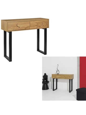 Rétro Chic Konsole ''Calypso'' in Hellbraun - (B)100 x (H)80 x (T)35 cm