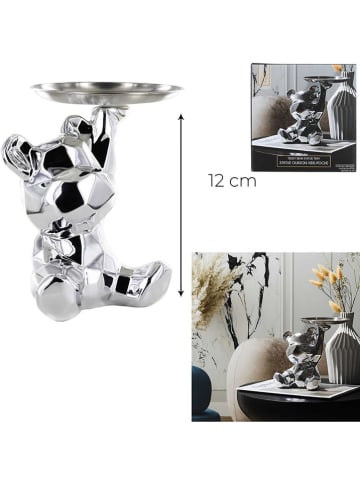 Rétro Chic Figurka dekoracyjna w kolorze srebrnym - wys. 12 cm