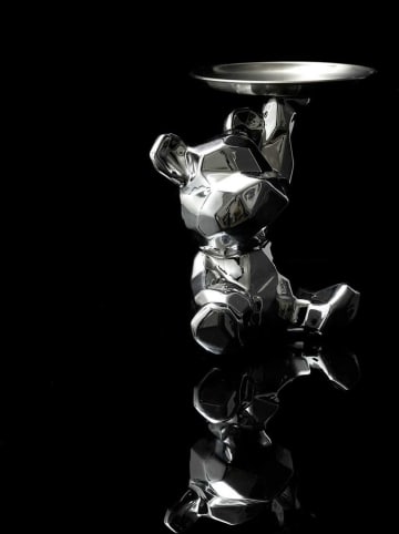 Rétro Chic Decofiguur zilverkleurig - (H)12 cm