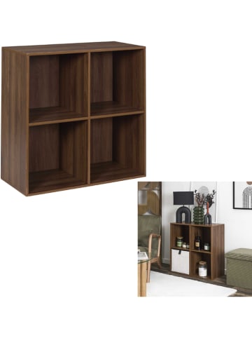 Rétro Chic Standregale in Braun - (B)66,6 x (H)65,6 x (T)31,8 cm