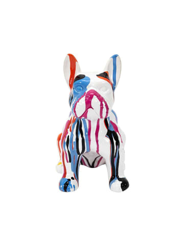 Rétro Chic Dekofigur "Bulldog" in Bunt/ Weiß - (H)20 cm