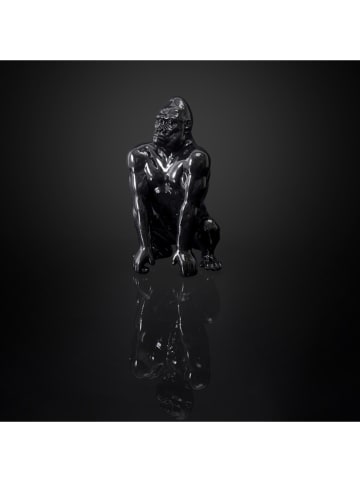 Rétro Chic Dekoracja "Gorille" w kolorze czarnym - 28 x 46 x 28 cm