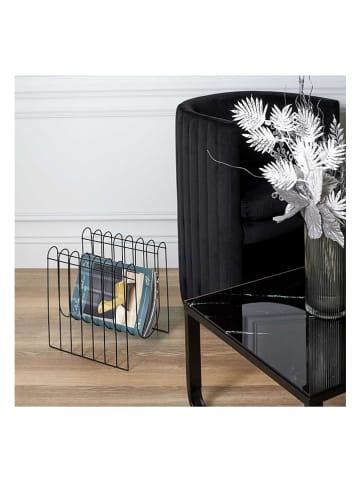 The Concept Factory Zeitschriftenablage in Schwarz - (B)32 x (H)33 x (T)26 cm