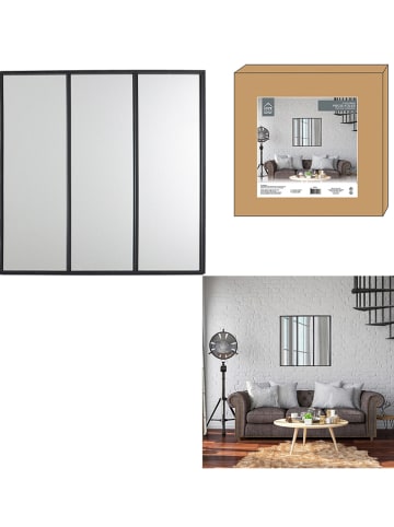 DOCK avenue Lustro "Atelier" w kolorze czarnym - 61,5 x 61,5 cm