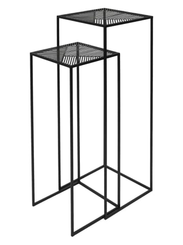 Rétro Chic Stoliki (2 szt.) "Riga" w kolorze czarnym