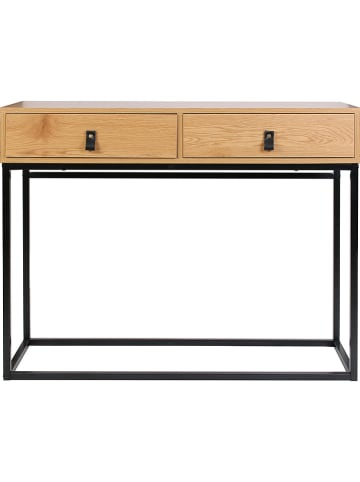 THE HOME DECO FACTORY Sidetable "Abbott" naturel/zwart - (B)100 x (H)80,5 x (D)35 cm