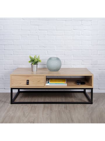 THE HOME DECO FACTORY Ława "Abbott' w kolorze brązowo-czarnym - 100 x 36 x 50 cm