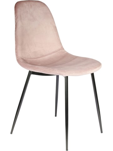 Rétro Chic 2er-Set: Esszimmerstühle "Giulia" in Rosa - (B)42,5 x (H)87 x (T)44 cm
