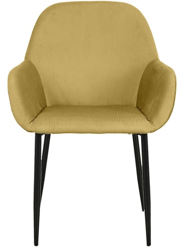 Rétro Chic 2-delige set: eetkamerstoelen "Giulia" geel - (B)59 x (H)84 x (D)44,5 cm