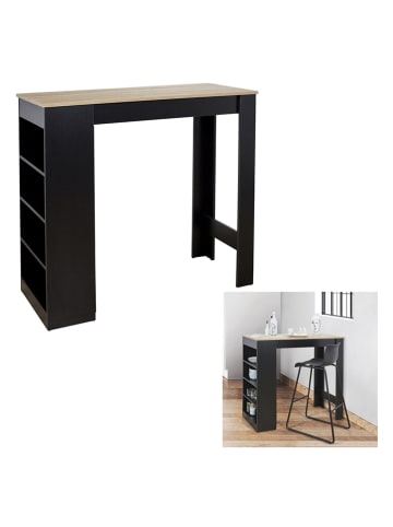 Rétro Chic Bartisch "Cheers" in Schwarz - (B)115 x (H)103 x (T)50 cm