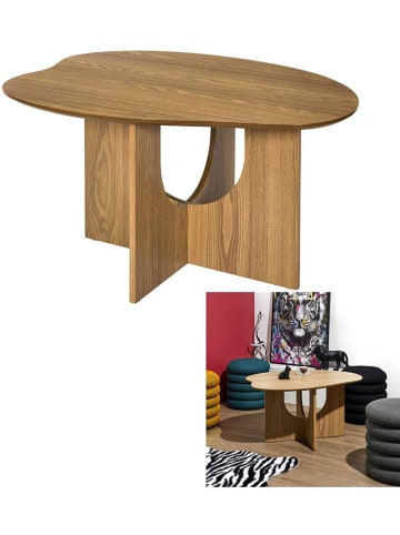 Rétro Chic Beistelltisch "Calypso" in Hellbraun - (B)80 x (H)43 x (T)60 cm