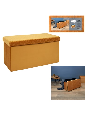 Rétro Chic Sitztruhe in Gelb - (B)76 x (H)38 x (T)38 cm