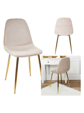 HYGGE 4er-Set: Esszimmerstühle in Rosa - (B)44 x (H)86 x (T)50 cm