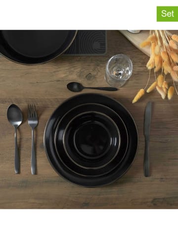 every ware Talerze obiadowe (12 szt.) w kolorze czarnym - Ø 26 cm