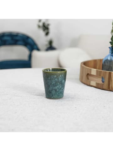 THE HOME DECO FACTORY 4-delige set: espressobekers "Elia" groen/goudkleurig - 90 ml