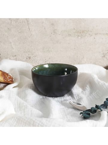 THE HOME DECO FACTORY 4er-Set: Schalen ''Elia'' in Schwarz/ Grün - Ø 13,8 cm