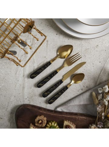 every ware 25tlg. Besteckset in Schwarz/ Gold