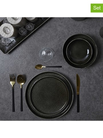 every ware 16-częściowy zestaw sztućców w kolorze złoto-czarnym