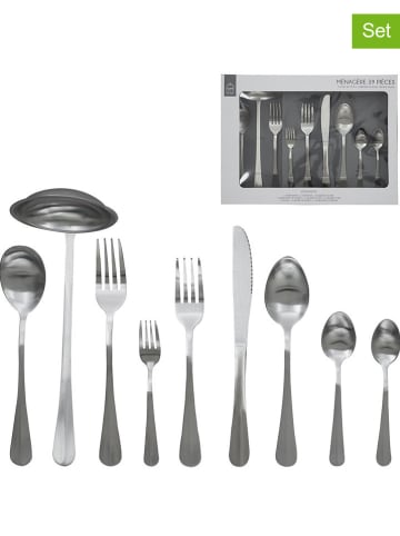 every ware 39tlg. Gebürstetes Edelstahl-Besteckset
