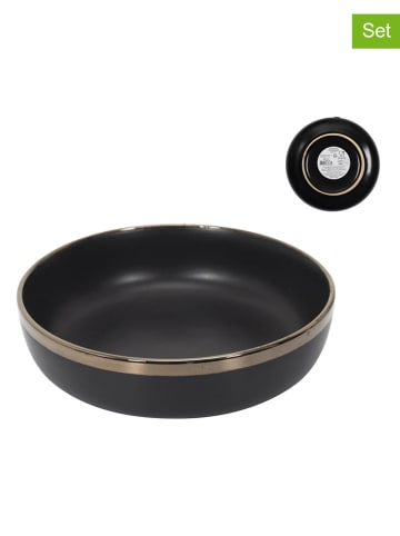 every ware 12er-Set: Suppenteller in Schwarz - Ø 18 cm