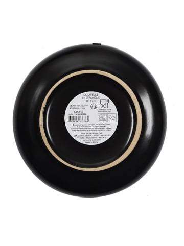 every ware 12er-Set: Suppenteller in Schwarz - Ø 18 cm