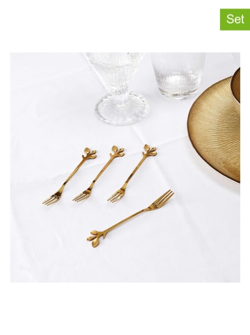 every ware Widelczyki (4 szt.) w kolorze złotym - dł. 12 cm