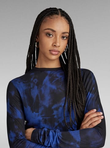 G-Star Koszulka w kolorze czarno-niebieskim