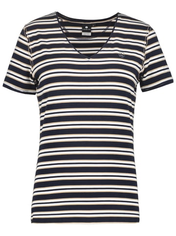 LUHTA Koszulka "Kivihaka" w kolorze granatowo-białym