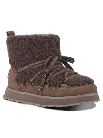 LUHTA Botki zimowe "Ihana" w kolorze brązowym