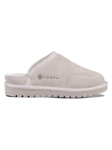 LUHTA Skórzane kapcie "Hupsu" w kolorze kremowym