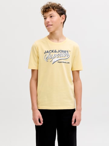 JACK & JONES Junior Koszulka "Logo" w kolorze żółtym
