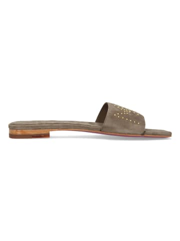 MELVIN & HAMILTON Leren slippers "Brooke 3" kaki