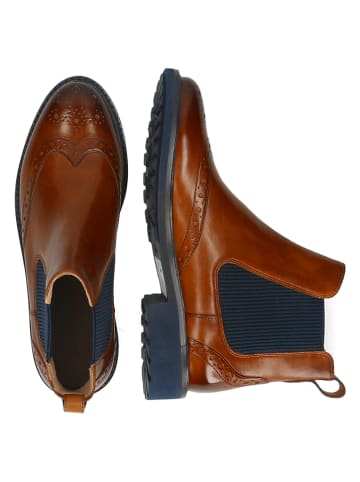 MELVIN & HAMILTON Leder-Chelsea-Boots "Selina 29" in Braun/ Dunkelblau