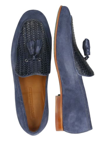 MELVIN & HAMILTON Leren mocassins "Clive 21" donkerblauw