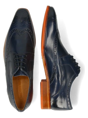 MELVIN & HAMILTON Leren veterschoenen "Lewis 3" donkerblauw