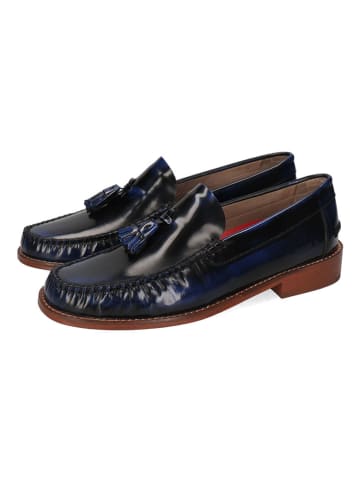 MELVIN & HAMILTON Leren mocassins "Edward" donkerblauw