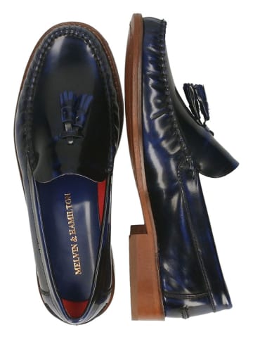 MELVIN & HAMILTON Leren mocassins "Edward" donkerblauw
