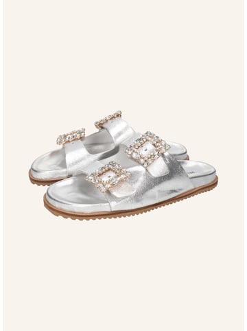 MELVIN & HAMILTON Leren slippers "Eve 1" zilverkleurig