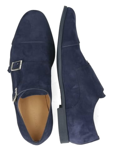 MELVIN & HAMILTON Leder-Monkstraps "Corentin 2" in Dunkelblau