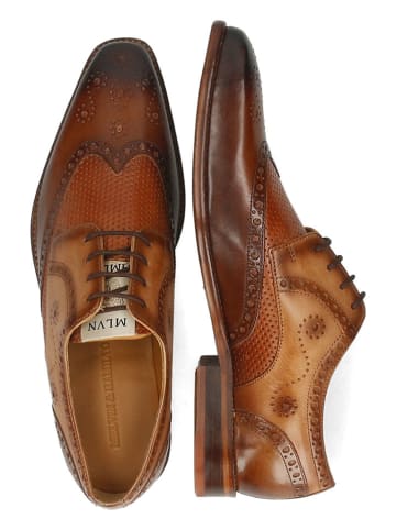 MELVIN & HAMILTON Leren veterschoenen "Dylan 2" lichtbruin