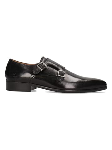 MELVIN & HAMILTON Leder-Monkstraps "Lance 10" in Schwarz