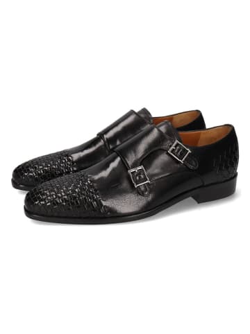 MELVIN & HAMILTON Leren monkstraps "Lewis 16" zwart