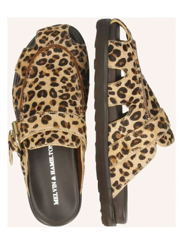 MELVIN & HAMILTON Leren clogs "Siri" beige/bruin